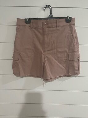 LOFT Dusty Mauve Cargo Shorts with Utility Pockets